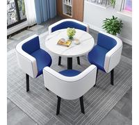 Ensemble table et chaises rondes de négociation - Meubles de bureau de réception et de conférence Table basse élégante pour club et salle de réception (7 options de couleur)
