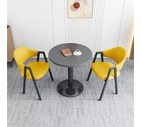 Ensemble table et chaises rondes de négociation - Table basse et chaise pour salon, balcon et salle à manger - Idéal pour les réunions d'affaires