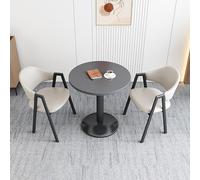 Ensemble table et chaises rondes de négociation - Table basse et chaise pour salon, balcon et salle à manger - Idéal pour les réunions d'affaires