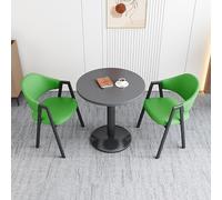 Ensemble table et chaises rondes de négociation - Table basse et chaise pour salon, balcon et salle à manger - Idéal pour les réunions d'affaires