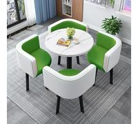 Ensemble table et chaises rondes de négociation - Table de salle à manger et table basse de conférence de 60 cm pour bureau, réception, espaces de réunion et clubs - Design élégant, options de couleur