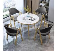 Ensemble table et chaises rondes modernes pour bureau, réception, salle à manger, négociation commerciale, salon, hôtel, magasin de desserts