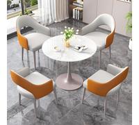 Ensemble table et chaises rondes modernes pour bureau, salon, chambre à coucher, cuisine, jardin et couloir, meuble de négociation d'entreprise peu encombrant