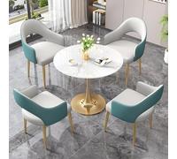 Ensemble table et chaises rondes modernes pour bureau, salon, chambre à coucher, cuisine, jardin et couloir, meuble de négociation d'entreprise peu encombrant