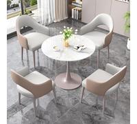 Ensemble table et chaises rondes modernes pour bureau, salon, chambre à coucher, cuisine, jardin et couloir, meuble de négociation d'entreprise peu encombrant