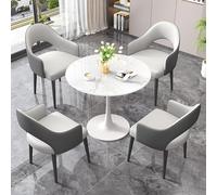 Ensemble table et chaises rondes modernes pour bureau, salon, chambre à coucher, cuisine, jardin et couloir, meuble de négociation d'entreprise peu encombrant
