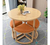 Ensemble table et chaises rondes modernes pour petit déjeuner - 80 x 74,9 cm - Fourrure de cuisine pour la maison, le jardin ou le restaurant - Table de conférence pour salle à manger