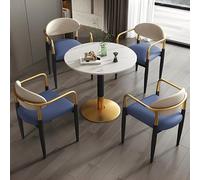 Ensemble table et chaises rondes, petit modèle moderne et épuré, idéal pour la cuisine, les conférences, les réceptions ou les négociations.
