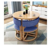 Ensemble table et chaises rondes pour 4 personnes, table de petit-déjeuner compacte vert clair avec 4 chaises rembourrées, mobilier de cuisine gain de place pour petit appartement, café ou salle de