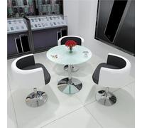 Ensemble table et chaises rondes pour petits espaces - Idéal pour les cafés, les salons de beauté, les bureaux et les salles de réunion