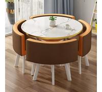 Ensemble table et chaises rondes pour réception et bureau, salle de conférence, table à manger et chaises, table basse, 8 options de couleur, taille : 79,8 cm, parfait pour les réunions et les dîners.