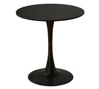 Ensemble table et chaises rondes scandinaves en forme de tulipe de 60 cm - Petite table basse pour balcon - Design noir et blanc - Parfait pour le thé et le lait
