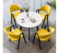 Ensemble table et chaises rondes, table de salle à manger peu encombrante, idéale pour un coin détente, un salon ou un café.