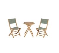 Ensemble table et chaises SAFARI 2 places en bois teck FSC