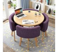 Ensemble Table Et Chaises Table Et Chaise Encastrables Table À Manger Ronde Salle De Réception Table Basse Ensemble Table À Manger Pour 4 Personnes De 5 Pièces Table Diamètre 80 Cm ( Color : B1 )