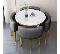 Ensemble table et chaises, table ronde moderne pour la maison, le jardin et le restaurant, parfait pour le dîner et la conférence