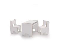 Ensemble pour enfant TIMI table et 2 chaises MDF - couleur blanche