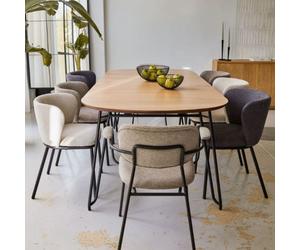 Ensemble table extensible Novac Ø 120 + chaises Ciselia