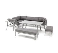 Ensemble table, fauteuils et bancs de jardin antalya