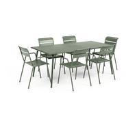 Ensemble Table + Fauteuils FERMOB Monceau 6 personnes - Cactus