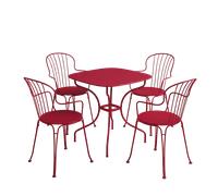 Ensemble Table + Fauteuils FERMOB Opéra + 4 personnes - Piment