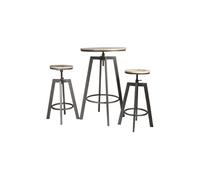 Ensemble table mange debout avec 2 tabourets Aria
