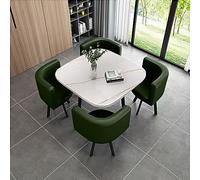 Ensemble table ronde encastrée et 4 chaises - Parfait pour la réception, les réunions, les magasins et les négociations - Petite table et chaise de salle à manger élégante pour un usage commercial