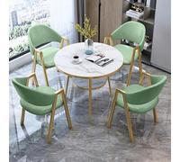 Ensemble table ronde et chaise multi-usages moderne pour bureau, réception, négociation d'affaires, salle à manger, salon, hôtel, magasin de desserts