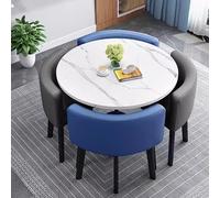 Ensemble table ronde et chaise pour négociation et réception dans un magasin commercial de thé au lait dessert, idéal pour les loisirs et le confort (Taille : F)