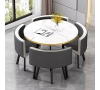 Ensemble table ronde et chaise pour réception et bureau, salle de conférence, table à manger et chaise, ensemble de table basse de 79,8 cm, design élégant pour réunions et salle à manger (couleur : 14