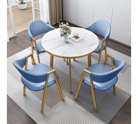 Ensemble table ronde et chaises - Meuble compact et polyvalent pour balcon, salon, salle à manger, bureau de réception