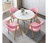 Ensemble table ronde et chaises - Meuble compact et polyvalent pour balcon, salon, salle à manger, bureau de réception