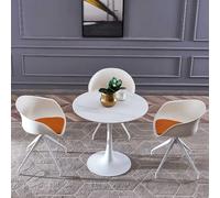 Ensemble table ronde et chaises pour petits espaces - Table à manger simple de 70 cm pour bureau, café, balcon, salon - Comprend 3 chaises, parfaites pour la réception et l'utilisation en club