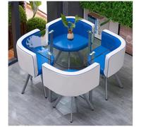 Ensemble Table Ronde et Chaises, Table À Manger Moderne pour Le Thé Au Lait, pour La Cuisine et Le Bar À Petit-Déjeuner, Mobilier Polyvalent pour Les Conférences,37