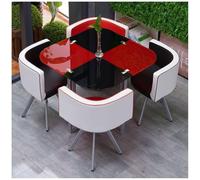 Ensemble Table Ronde et Chaises, Table À Manger Moderne pour Le Thé Au Lait, pour La Cuisine et Le Bar À Petit-Déjeuner, Mobilier Polyvalent pour Les Conférences,25