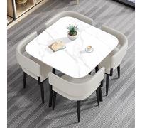 Ensemble table ronde moderne pour petit déjeuner, bar, conférence, table et chaises élégantes pour la maison, le jardin, le restaurant - 80 x 75 cm, parfait pour le divertissement