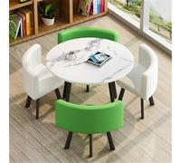 Ensemble table ronde moderne pour petit déjeuner, table de salle à manger et chaises élégantes pour maison, jardin, restaurant, 80 x 75 cm, parfait pour les dîners