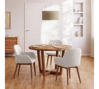 Ensemble table ronde Nahla + chaises Konna