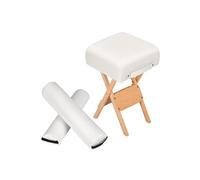 Ensemble Tabouret pour table de massage avec 2 Coussins de massage blanc