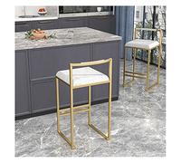 Ensemble tabourets comptoir Petit-déjeuner Cuisine Velours avec Repose-Pieds de Base en métal Island Home Pub Party Bar Chaise cm ()