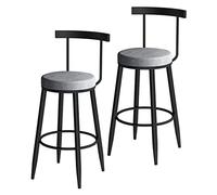 Ensemble tabourets Nordique Mode Minimaliste Tabouret High Bar Personnalité Home Créative Chaise 75 cm Hauteur de siè (Gris)