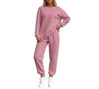 Ensemble Tailleur Veste Et Pantalon Femme Chic Chaud Luxe Doublé Moumoute Ensembles XS Pastel Pale Essential Moderne Soin Bordeau Multicolor 90's Sauvage Corset Tricot Grandes Noel