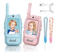 Ensemble Talkie-walkie vidéo pour Enfants en 2 pièces interphone visuel Parent-Enfant avec caméra HD et Fonction de Changement Voix Jouet interactif éducatif Le Jeu intérieur Camping