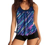 Ensemble Tankini Femmes Deux Pièces Tankini Ensembles Maillot Bain Sexy Bra Push Up Gainant Bustier Vêtements De Plage Élégant Swimsuits Été À Séchage Rapide Plongeon Sport