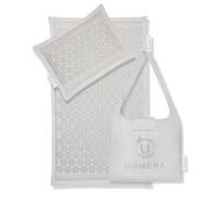 Ensemble tapis d'acupression et oreiller, rembourrage en lin écologique naturel et fibre de coco, pour soulager les douleurs du dos et du cou, sciatique, maux de tête et relaxation musculaire, livré
