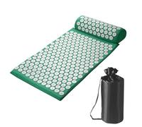 Ensemble tapis de massage d'acupuncture et oreiller, tapis d'acupression pour apaiser la relaxation et le massage, avec sac de transport (vert)