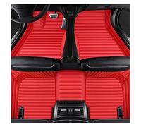 Ensemble Tapis Tapis De Sol De Voiture en Cuir À Rayures Personnalisées 5D pour Hyundai pour Genesis pour G80 2020 2021 2022 2023(Red 5 Seat)