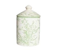 Ensemble tasse à café et assiette en céramique de la série Pastoral Lily of the Valley 250 ml - Pot vert