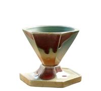 Ensemble tasse à café et soucoupe en céramique diamant 160 ml, tasse à thé faite à la main, tasse à café créative, tasses for la maison et le bureau, cadeau et présent(Cyan)