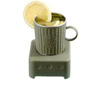 Ensemble Tasse Chauffante Et Refroidissante - Refroidisseur Rapide Et Chauffe-Boisson, Gobelet En Acier Inoxydable 400 Ml, Compact Pour Bureau Et Maison Café Jus Thé,Green-14cm